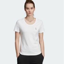 ADIDAS WOMEN'S BRILLIANT BASICS WHITE T-SHIRT SZ M