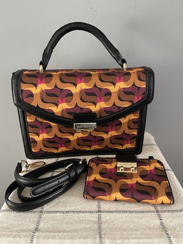 Vera Bradley Lydia Satchel Modern Lights Handbag Purse & Wallet NWOT