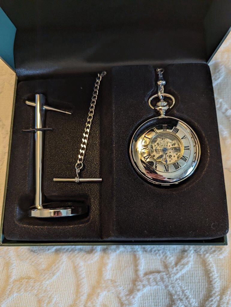 Dalvey Pocket Watch with Stand Manuel Wind Half Hunter eBay