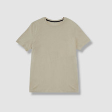  40 Nautica Men's Ivory Logo Lounge Cotton Crew Neck Pajama Shirt Top Size L