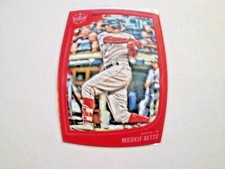 2019 Diamond King Mookie Betts Boston Red Sox Red Frame Variation 