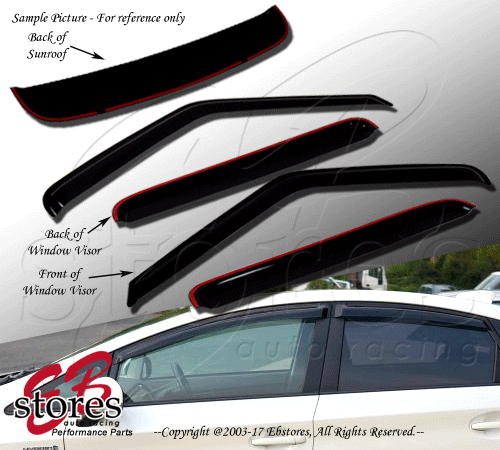 Vent Shade Outside Mount Window Visor Sunroof 5pcs BMW E30 325e 325i 325iX 82-91 - Picture 1 of 4