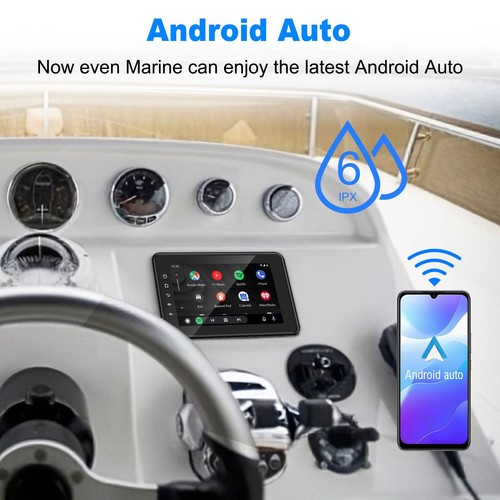 8 Inch Waterproof IPX6 Marine Multimedia Player Wireless CarPlay&Android Auto - Picture 5 of 9