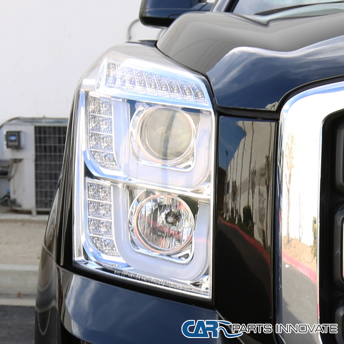 Fits 1518 GMC Yukon/ Yukon XL Clear LED Signal Projector Headlights
