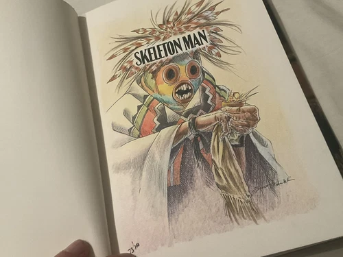 Signed Tony Hillerman Skeleton Man 1st Edition With Ernest Franklin Art Slipcase