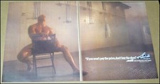 1989 Brian Bosworth Avia 1370 Crosstrainers 2-Page Print Ad Vintage Jim Beam