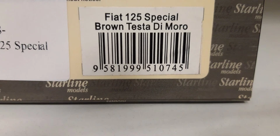 Starline Fiat 125 Special 1968 brown testa di moro 1/43 510745 - Immagine 3 di 3