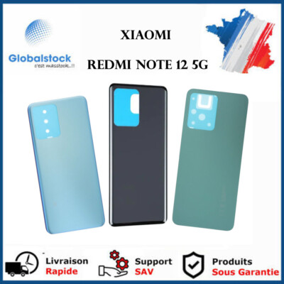 Vitre Arrière Cache Batterie Pour Xiaomi Redmi 12 5G - Couleur Noire, Neuve Sous Blister