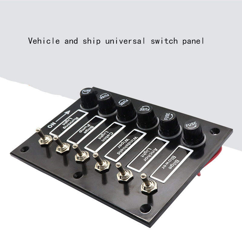 Marine 6P Bakelite Toggle Switch Panel With Fuses For Boat 12V/24V eBay