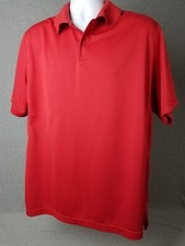 Champion Shirt Mens Extra Large Red Performance Polo Short Sleeve Golf Casual