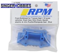 RPM 73755 Traxxas 2WD Front Bulkhead (Blue) SLASH/STAMPEDE/RUSTLER HH