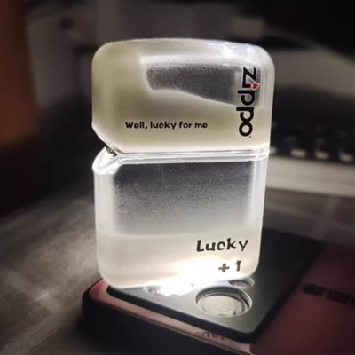Zippo Windproof Lighter - Custom Luminous Quicksand Acrylic Shell