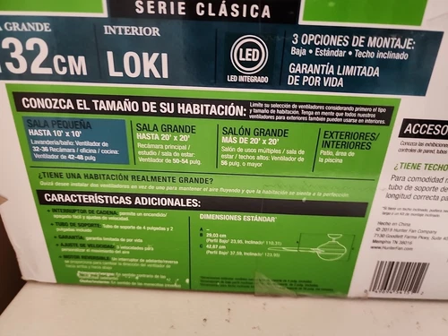 Hunter Loki 52 LED Loki 52" 4 Blade LED Indoor Ceiling Fan - White - Picture 5 of 11