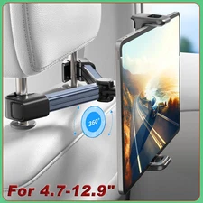 4.7-12.9" Car Back Seat Headrest 360° Mount Tablet Holder for iPad Phone Samsung