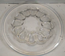 Vintage Duncan Miller Heavy Deviled Egg Platter Round Serving Tray Dish Clear