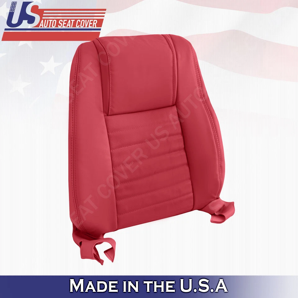 2005 2006 2007 2008 2009 se adapta a Ford Mustang parte inferior del conductor y superior cubierta de cuero rojo Foto 4 de 4