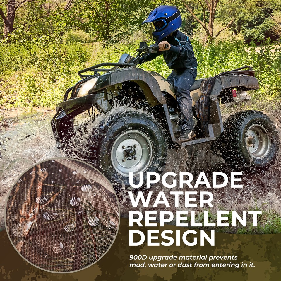 ATV Camo Fender Storage Bag - Fits Polaris Sportsman 450, Yamaha, Honda & More | Heavy-Duty 900D Oxford