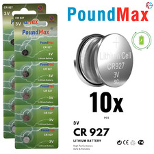 10 X CR927 DL927 ECR927 BR927 3V PoundMax Lithium Coin Cell Battery