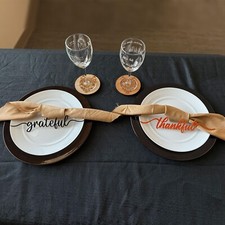 Custom Wooden Laser Cutout Word, Fall decor, Thanksgiving decoration