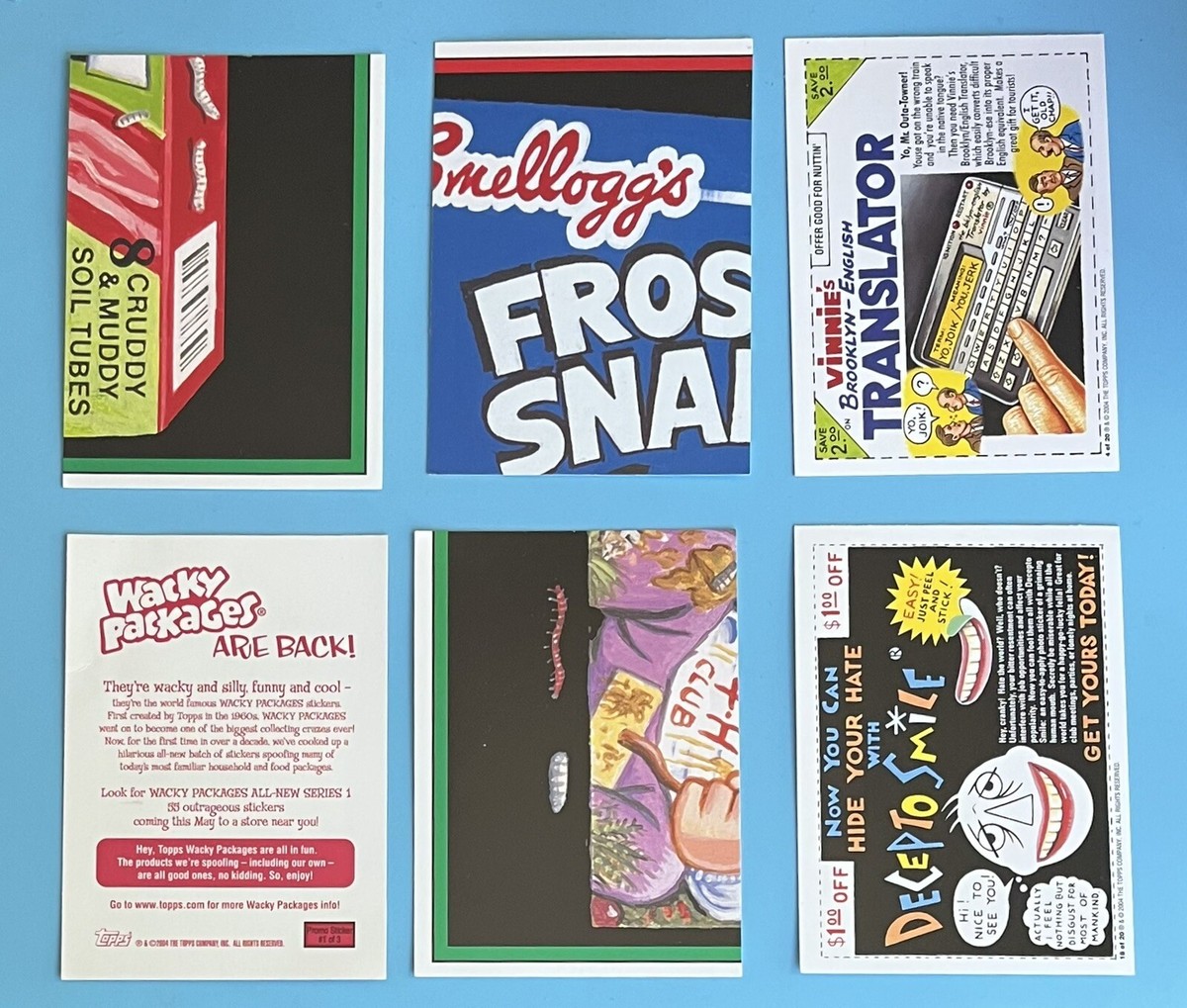 2004 Topps Wacky Packages All New Series 1 Lot of 12 Scarburst