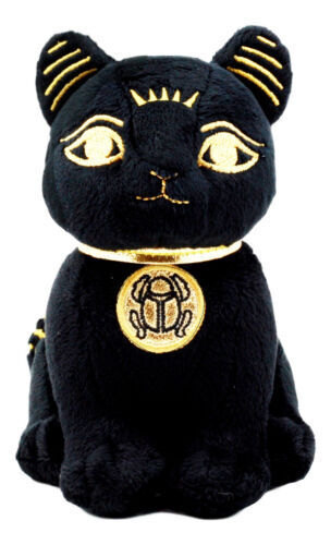 Ebros kleine ägyptische klassische Gottheit Göttin Bastet Katze Plüschtier weich Ubasti Bast - Bild 1 von 5