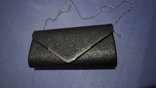 Tamaris Handtasche Damen  Clutch Umhängetasche metallic schwarz  Neu  