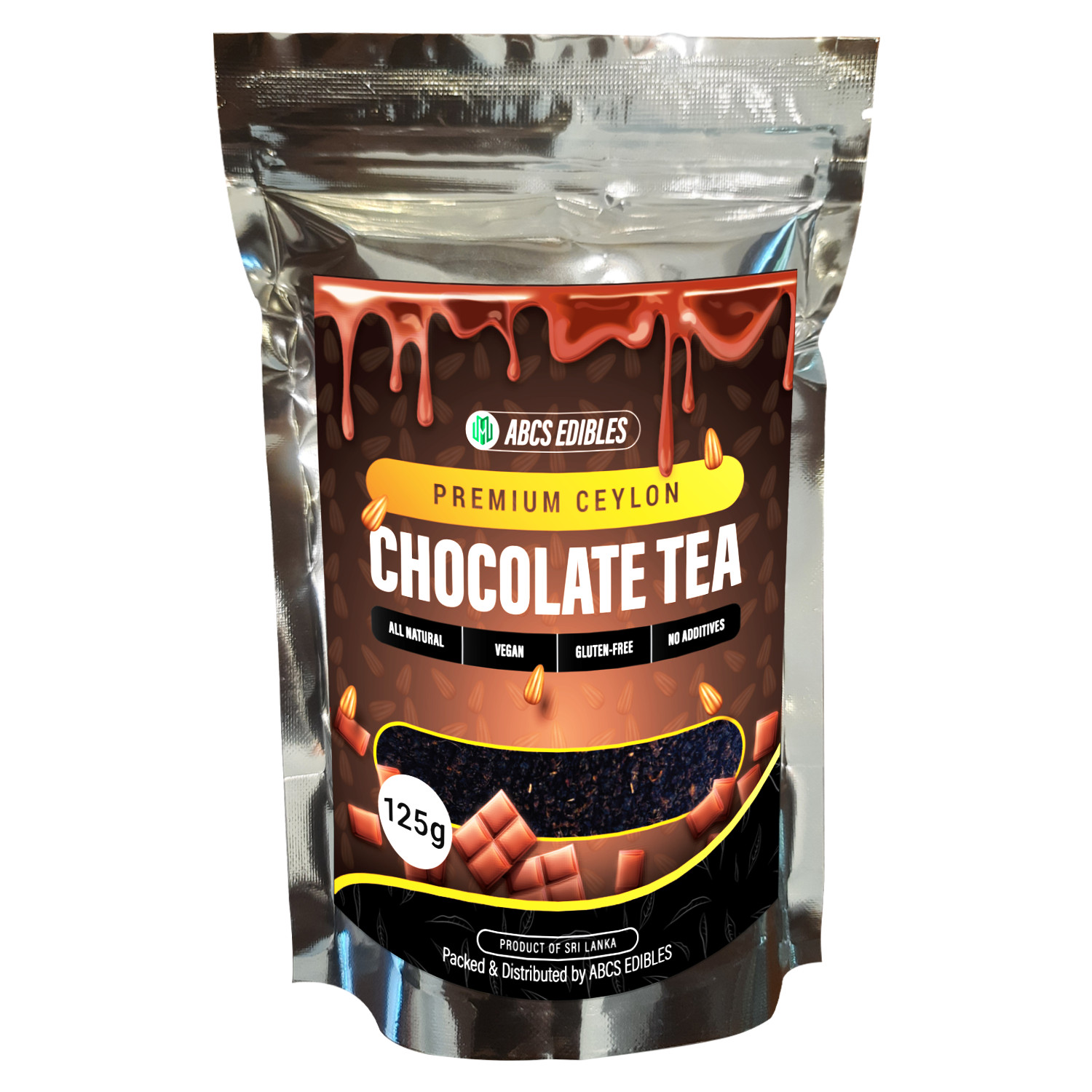 Té negro con sabor a chocolate puro Ceilán mezcla premium hojas sueltas