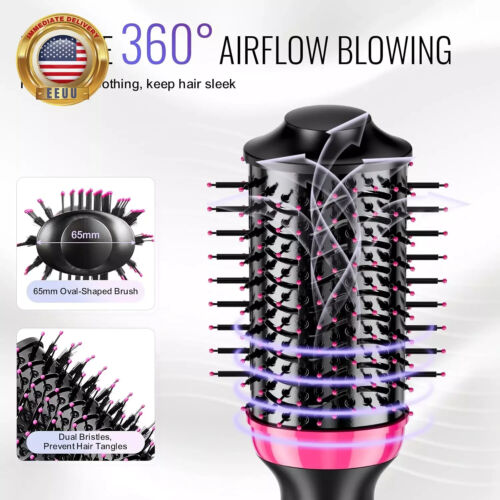 Hair Blow Dryer Brush, 4 in 1 Hair Dryer and Styler Volumizer with Negative Ion, - Picture 4 of 8