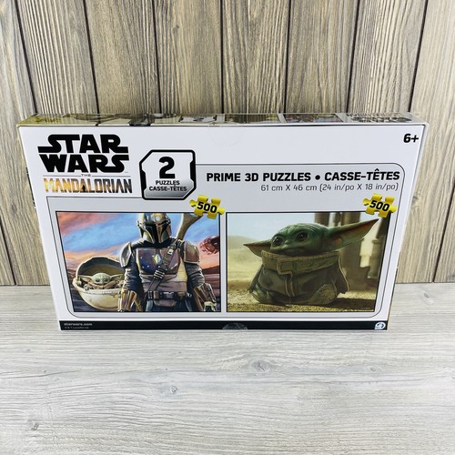 Star Wars the Mandalorian, Disney, 500pc, Prime 3D Puzzles, 2 Puzzles New - Picture 8 of 17