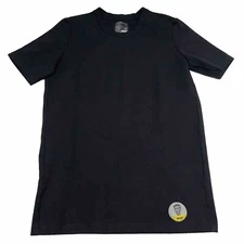 Y2K 90s JNBY Top Women’s L Black Tunic Long Tee Heavy Bic Koala Patches RARE