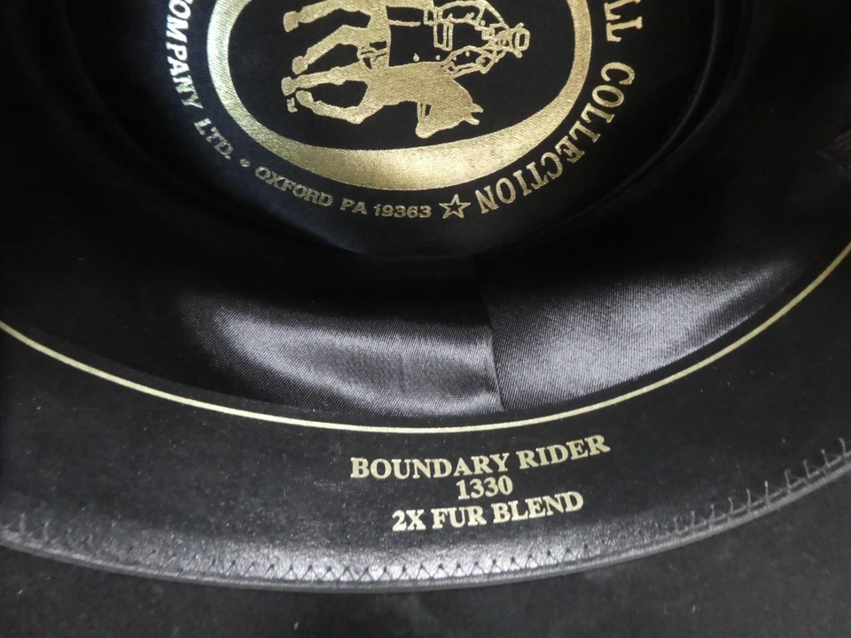 Sombrero de Vaquero Para Hombre Talla 7.1/8 2x Mezcla de Piel Negro Out Back Trading Co EE. UU. Envío Gratuito Foto 4 de 4