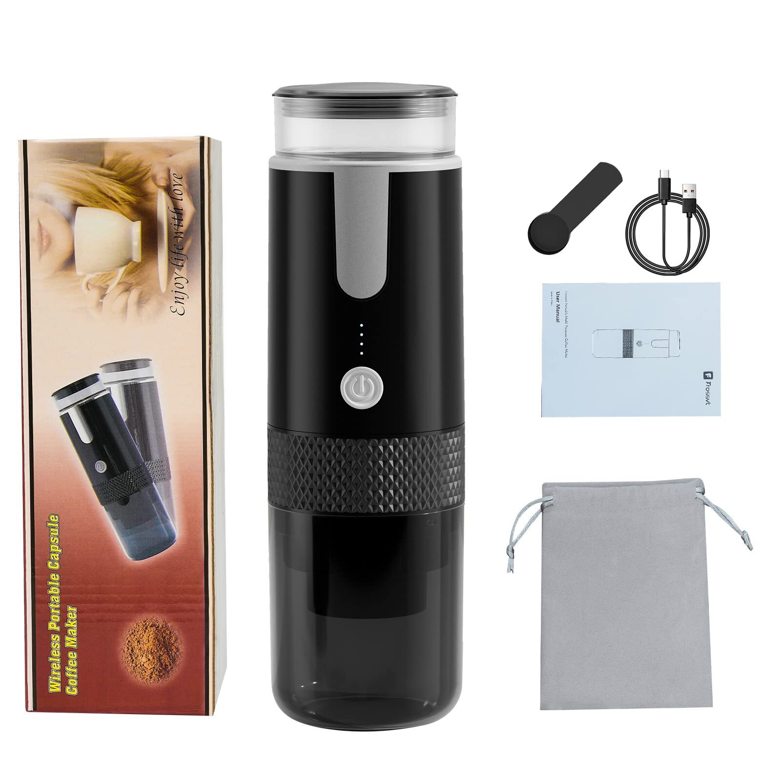 Outdoor Portable Electric Espresso Maker Camping Coffee Makers with