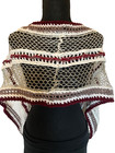 Ob.D.Handmade, Hand Crocheted, Mesh Infinity Dress Scarf, Burgandy, Mocha, White — photo 8