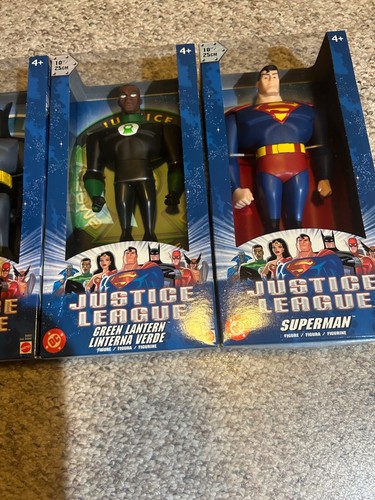 2003 JUSTICE LEAGUE Figures DC Comics 10" Mattel FLASH BATMAN LANTERN SUPERMAN - Picture 4 of 8