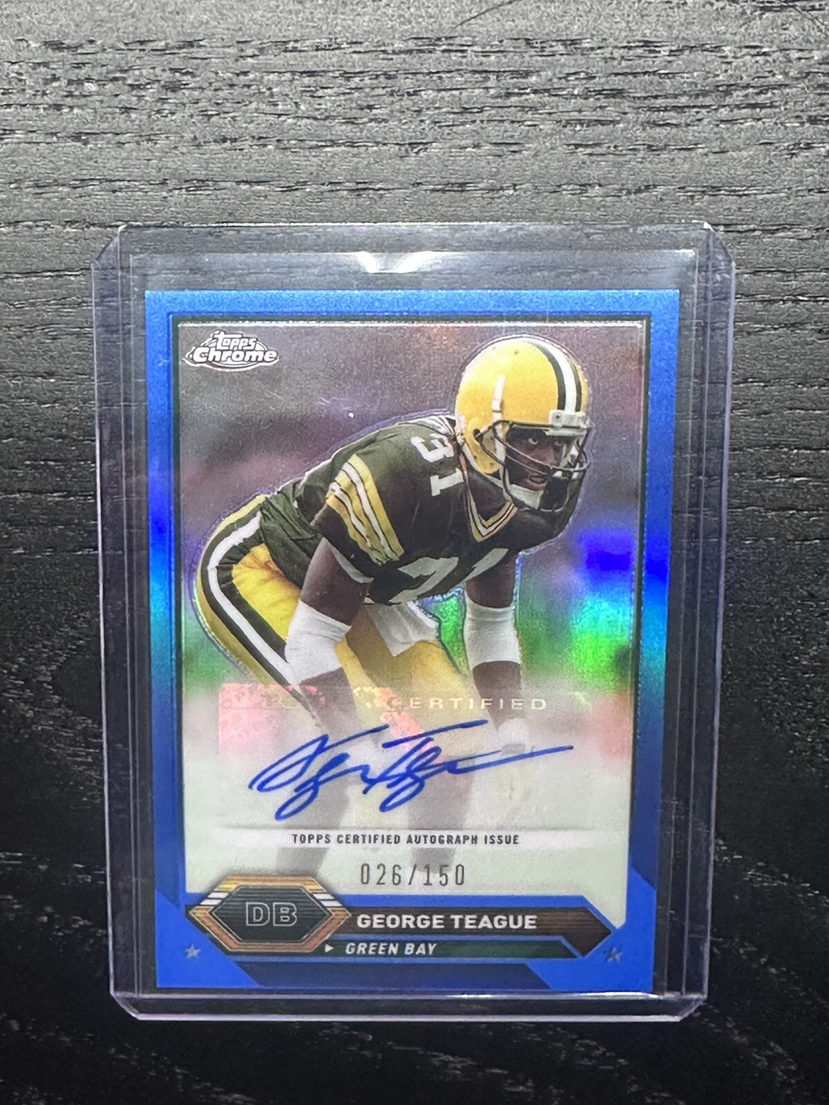 GEORGE TEAGUE 2023 TOPPS COMPOSITE CHROME BLUE REFRACTOR AUTO AUTOGRAPH #ED /150