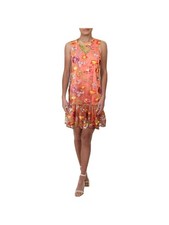 TRINA TURK Womens Pink Sleeveless Short Fit + Flare Evening Dress 0