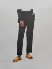 Isaac Mizrahi Live Women's Petite Textured Knit Ankle Leg Pant Black PM