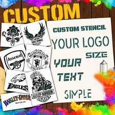 Custom Stencil with Logo, Text or Image Personalised Reusable Mylar Stencils