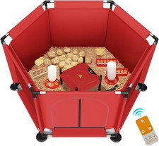 Brooder Box for Chicks, All-In-One Chick Starter Kit, Stainless Steel Frame Baby