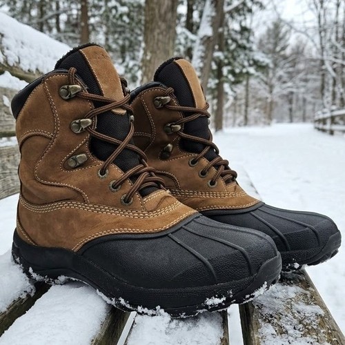 LL Bean Wildcat Boots Womens 8.5 Brown Black Insulated Waterproof Snow ...
