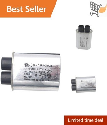 High Voltage Capacitor 0.91uF 2100V for Microwave Replacement Panel Mount