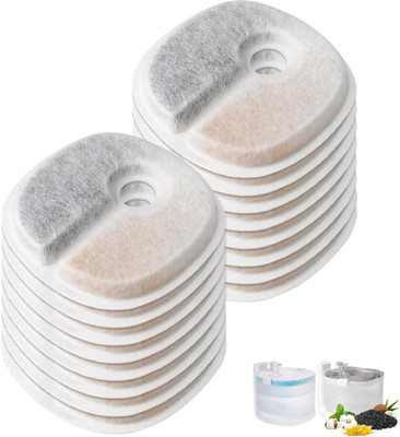16 Pack Filters for E1 / E1+ Pumpless Cat Water Fountain (2 L / 67 oz), Pet W...