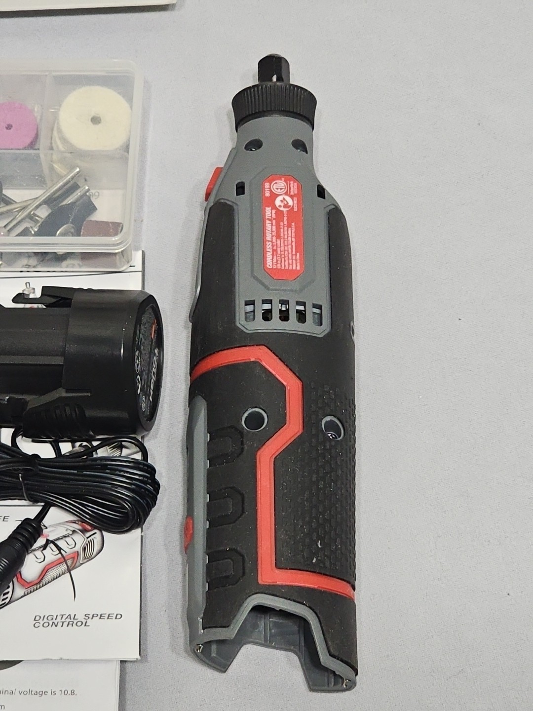 Hyper Tough 12V Max Cordless Rotary Tool with 40-Piece Accessory Kit OPEN BOX