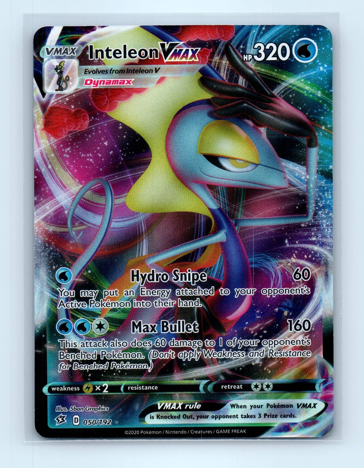 Pokemon tcg SWSH02: Rebel Clash Inteleon VMAX Near Mint or Better