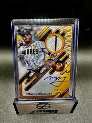 2025 Topps Pristine Autograph Relics Manny Machado #PPAR-MMA Gold Refractor /50
