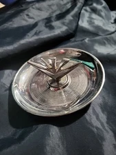 Pincherette Chrome Chevron Styled Ashtray 1950's Diecasters, Inc Ridgefield B43