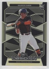 2020 Panini Chronicles Obsidian Electric Etch Yellow 8/10 Mauricio Dubon #5 fm0