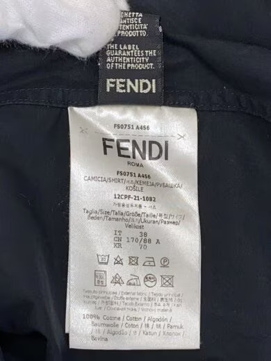 FENDI/Long-sleeved shirt/Size 38/Cotton/Black/FS0751A4S6 thumbnail 4