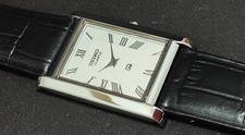 Vintage Seiko Slim Men's Wrist Watch Quartz White Dial New Battery