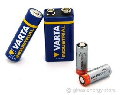 VARTA Powerone A23 23A LR23A MN21 V23GA 12 Volt und Varta Industrial AA und 9V 